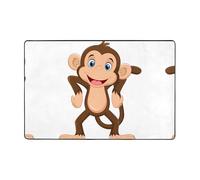 YzgWjBhd Paillasson imprimé de singe mignon, antidérapant pour extérieur et intérieur, tapis de sol amusant en mousse à mémoire de forme, 182,9 x 121,9 cm
