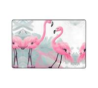 YzgWjBhd Paillasson imprimé flamant rose, antidérapant pour extérieur et intérieur, tapis amusant en mousse à mémoire de forme, 91,4 x 61 cm