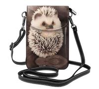 YzgWjBhd Petit sac à bandoulière pour bébé hérisson, sac à main imprimé pour téléphone portable avec fentes pour cartes, sac à main à bandoulière avec sangle
