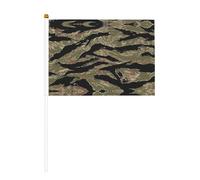 YzgWjBhd Petits drapeaux sur bâton, drapeau imprimé camouflage à rayures tigre, mini drapeau amusant pour décoration de vacances