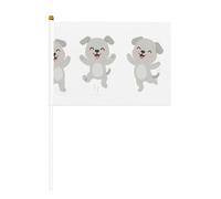 YzgWjBhd Petits drapeaux sur bâton, drapeau imprimé chien, mini drapeau amusant pour décoration de vacances