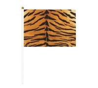 YzgWjBhd Petits drapeaux sur bâton, drapeau imprimé peau de tigre, mini drapeau amusant pour décoration de vacances