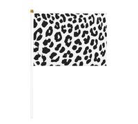 YzgWjBhd Petits drapeaux sur bâton, imprimé léopard, mini drapeau amusant pour décoration de vacances