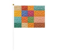 YzgWjBhd Petits drapeaux sur bâton, plis en papier, nouveau drapeau imprimé à main, mini drapeau amusant pour décoration de vacances