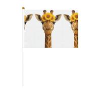 YzgWjBhd Petits drapeaux sur bâton, tournesols et girafes, mini drapeau amusant pour décoration de vacances