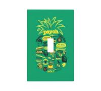 YzgWjBhd Plaques murales pour prises électriques, citation imprimée ananas psychique, couvertures incassables en polycarbonate, dimensions 7,7 x 12,7 x 0,5 cm