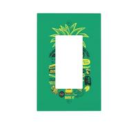 YzgWjBhd Plaques murales pour prises électriques, citation imprimée ananas psychique, couvertures incassables en polycarbonate, dimensions 7,7 x 12,7 x 0,5 cm
