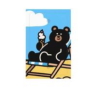 YzgWjBhd Plaques murales pour prises électriques, motif ours noir, couvertures incassables en polycarbonate, dimensions 7,7 x 12,7 x 0,5 cm