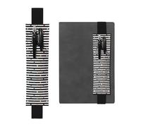 YzgWjBhd Porte-stylo avec bande élastique réglable, joli motif à pois arc-en-ciel, noir et blanc, pour carnet, journal, pochette à stylo imprimée, pinces à crayons pour cadeau