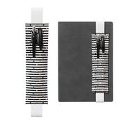 YzgWjBhd Porte-stylo avec bande élastique réglable, joli motif à pois arc-en-ciel, noir et blanc, pour carnet, journal, pochette à stylo imprimée, pinces à crayons pour cadeau