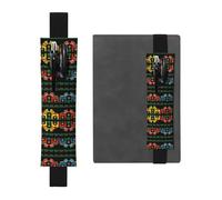 YzgWjBhd Porte-stylo avec bande élastique réglable, joli motif cheval suédois dala folk pour carnet, journal, pochette à stylo imprimée, pinces à crayons pour cadeau, Noir/blanc, TAILLE UNIQUE