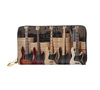 YzgWjBhd Portefeuille en cuir imprimé guitare basse instruments de musique, portefeuille élégant pour femme avec porte-cartes de crédit, organisateur d'argent