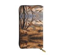 YzgWjBhd Portefeuille imprimé pour femme, grand portefeuille pour cartes de crédit, sac à main long mignon multi-poches, noir, taille unique