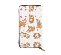 YzgWjBhd Portefeuille imprimé pour femme, joli chien Shiba Inu, grand portefeuille avec porte-cartes de crédit, joli sac à main multi-poches