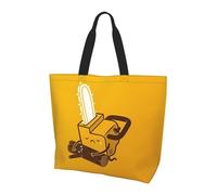 YzgWjBhd Sac fourre-tout mignon pour femme avec motif de scie à chaîne pleurante, grand sac de courses, drôle et léger pour porter au quotidien, Tronçonneuse pleurante mignonne, One Size