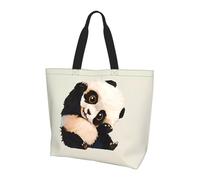 YzgWjBhd Sac fourre-tout sirène pour femme, grand sac de courses, drôle et léger pour porter au quotidien, Adorable petit panda, One Size