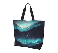 YzgWjBhd Sac fourre-tout Submarine Reef Fish pour femme, grand sac d'épicerie, drôle et léger pour porter au quotidien, Stars de science-fiction, One Size