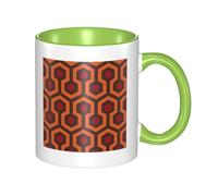 YzgWjBhd Shining Overlook - Tasse à café en céramique avec poignée, tasse à café cylindrique amusante pour café, thé, cappuccino, cacao (vert)