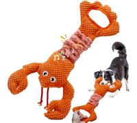 YZHDUXIU Tug of War Jouet couineur pour chien pour mâcheurs agressifs, jouet interactif pour chiot homard avec papier froissé pour les garder occupés