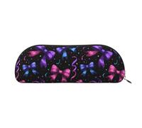 YZHYWJFF Sac de rangement semi-circulaire en cuir imprimé avec nœud pailleté, convient pour l'école, le travail et les voyages d'affaires, doré, Taille unique, Trousse de toilette