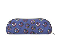 YZHYWJFF Sac de rangement semi-circulaire en cuir imprimé couronne d'étoiles de dessin animé, adapté pour l'école, le travail et les voyages d'affaires, doré, Taille unique, Trousse de toilette