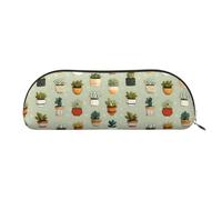 YZHYWJFF Sac de rangement semi-circulaire en cuir imprimé dessin animé, convient pour l'école, le travail et les voyages d'affaires, doré, Taille unique, Trousse de toilette