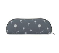 YZHYWJFF Sac de rangement semi-circulaire en cuir imprimé pissenlit de dessin animé, adapté pour l'école, le travail et les voyages d'affaires, doré, Taille unique, Trousse de toilette