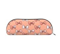 YZHYWJFF Sac de rangement semi-circulaire en cuir imprimé rose pêche de dessin animé, adapté pour l'école, le travail et les voyages d'affaires, doré, Taille unique, Trousse de toilette