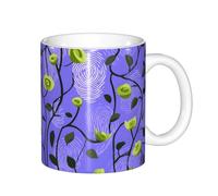 YZHYWJFF Tasse à thé en céramique avec poignée, motif vigne de dessin animé, coffret cadeau