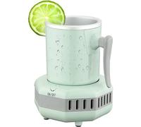 YZHYYDS Smart Cold Beverage Machine, Portable Car Mini Refrigerator, Electric Summer Drink Cooler with Two cooling methods, One-click intelligent switch and Smart base and, for Beer Wine Coffee