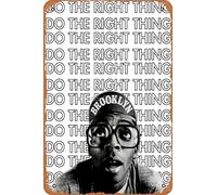 Yzixulet Affiche vintage Spike Lee Do The Right Thing - 20,3 x 30,5 cm - Plaque en métal humoristique - Décoration de grotte