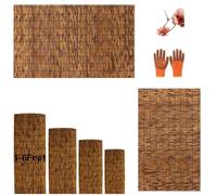 YZJTSXQHY Canisse en Roseau Naturel, Rouleau de Clôture en Bambou, Clôture Brise Vue de Balcon Imperméable pour Exterieur Terrasse Piscine Séparateur Décoratif Hauteur 30-180cm