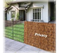 YZJTSXQHY Cloture en Bambou Jardin Exterieur, Rouleau de Canisse en Roseau Imperméable pour Terrasse Toit, Clôture Naturelle Brise Vue pour Balcon Brise-Vent Hauteur 30-180cm