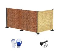 YZJTSXQHY Clôture en Roseau Naturel, Rouleau de Canisse en Bambou Occultant Hauteur 30 40 60 80 100 120 140 165 175 180 CM, Clôture Brise Vue Jardin pour pergola Terrasse, sur Mesure(Brun)