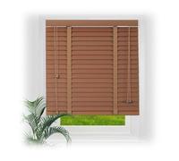 YZJTSXQHY Stores Vénitien Horizontaux, Store Bois véritable, Rideaux Impermeable Lamelles 50 mm, volets persiennes sur Mesure 30 48 52 70 75 86 88 95 100 108 116 126 135 150 165 190 215 cm(Brun)