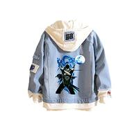 YZJYB Unisexe Japonais One Piece Anime Veste à Capuche Cosplay Roronoa Zoro Veste en Jean Anime Sweat Costume Décontracté Sweat,Roronoa zoro3,XXL