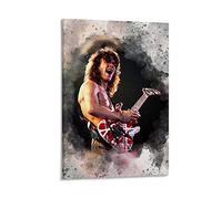 YZLI Music Auteur-compositeur-compositeur et guitariste Eddie Van Halen Poster décoratif Peinture sur toile Décoration murale Salon Chambre 30 x 45 cm