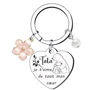 YZLPLP Annonce grossesse tata porte clef Cadeau tata veux tu être ma marraine cadeau annonce grossesse tata porte clef futur tata porte clef tata bts porte clef meilleure tata porte clef (2)