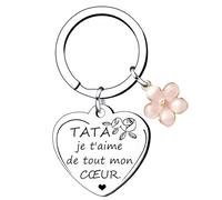 YZLPLP Annonce grossesse tata porte clef Cadeau tata veux tu être ma marraine cadeau annonce grossesse tata porte clef futur tata porte clef tata bts porte clef meilleure tata porte clef (3)