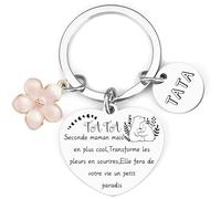 YZLPLP Annonce grossesse tata porte clef Cadeau tata veux tu être ma marraine cadeau annonce grossesse tata porte clef futur tata porte clef tata bts porte clef meilleure tata porte clef (4)