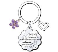 YZLPLP Annonce grossesse tata porte clef Cadeau tata veux tu être ma marraine cadeau annonce grossesse tata porte clef futur tata porte clef tata bts porte clef meilleure tata porte clef (6)