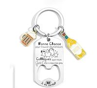 YZLPLP Cadeau Collègue Porte Clef Cadeau depart Collègue de travail homme Retraite Homme Original porte clef collegue au top collègue de travail humoristique (1)