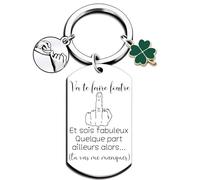 YZLPLP Cadeau Collègue Porte Clef Cadeau depart Collègue de travail homme Retraite Homme Original porte clef collegue au top collègue de travail humoristique (2)