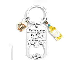 YZLPLP Cadeau Collègue Porte Clef Cadeau depart Collègue de travail homme Retraite Homme Original porte clef collegue au top collègue de travail humoristique (1)