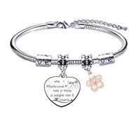 YZLPLP Cadeau femme marraine,cadeau noel marraine,cadeau fête des mères,bracelet femme,bijoux femme una Madrina non si trova si sceglie con il cuore