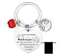 YZLPLP Cadeau Maitresse Porte Clef Atsem Cadeau Noel Maitresse D'école Porte Clef Professeur D'école Fin D'année Professeur Merci Cadeaux L'enseignant Noel Cadeaux Remerciement Original (5)