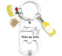 YZLPLP Cadeau Original Anniversaire Homme -Décapsuleur Personnalisé drôle pour amis - Humour - Porte-Clés d'anniversaire grossière pour frère ou fils - Porte-Clés de voeux pour lui ou elle (1)
