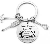YZLPLP Cadeau Papy Cadeau Grand Pere Porte Cle Papi Cadeau Fete Des Grands Peres Idee Anniversaire Original Cadeaux Noel Papy Porte Cle Grand Fête Des Cadeaux Papi Anniversaire (1)