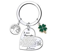 YZLPLP Cadeau Parrain Porte Clé Parrain Cadeau Parrain Demande porte cle veux tu etre mon parrain Porte Clef Personnalisé Cadeau Homme Anniversaire Cadeau Fête Des Pères cadeau parrain bapteme (6)