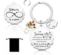YZLPLP Cadeau Soeur Cadeau Belle Soeur Porte Clef Idee Cadeau Saint Valentin Pour Soeur Cadeau Pour Soeur Cadeau Pour Ma Soeur Cadeau Pour Sa Soeur Idée Cadeau Soeur Original Cadeau Pour Une Soeur (4)